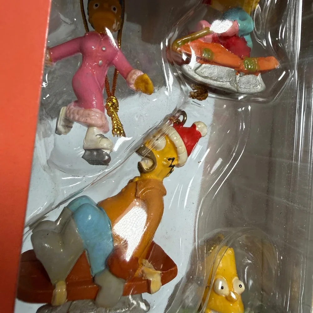 The Simpsons Christmas Ornament 5-Piece Set Vintage '07 NEW Deadstock Cartoon